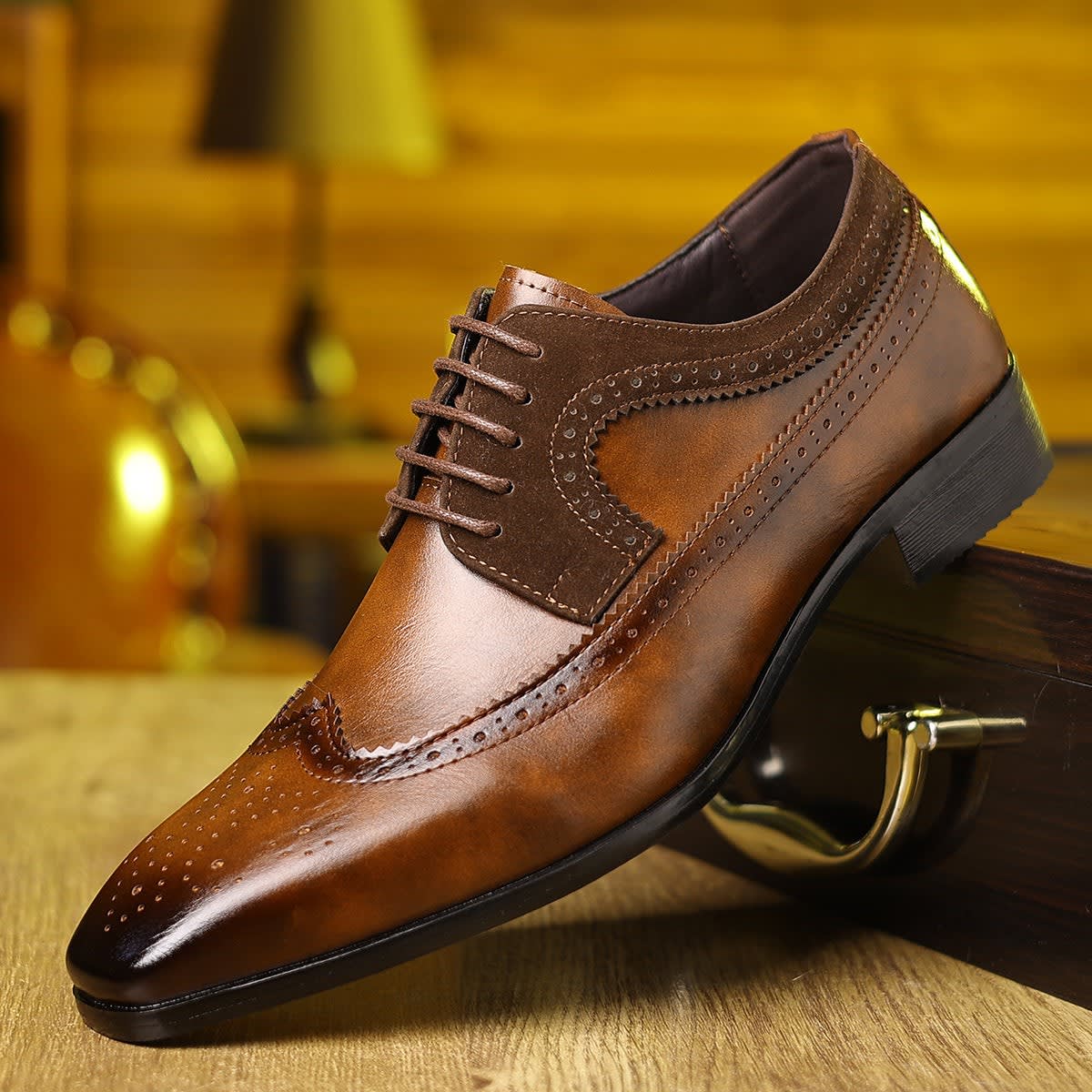 Leo Leather Wingtip Dress Shoes_5