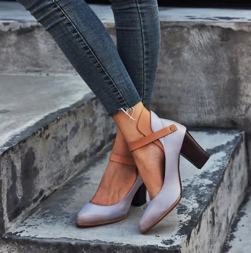 Katinka Two Tone Ankle Strap Pumps_7