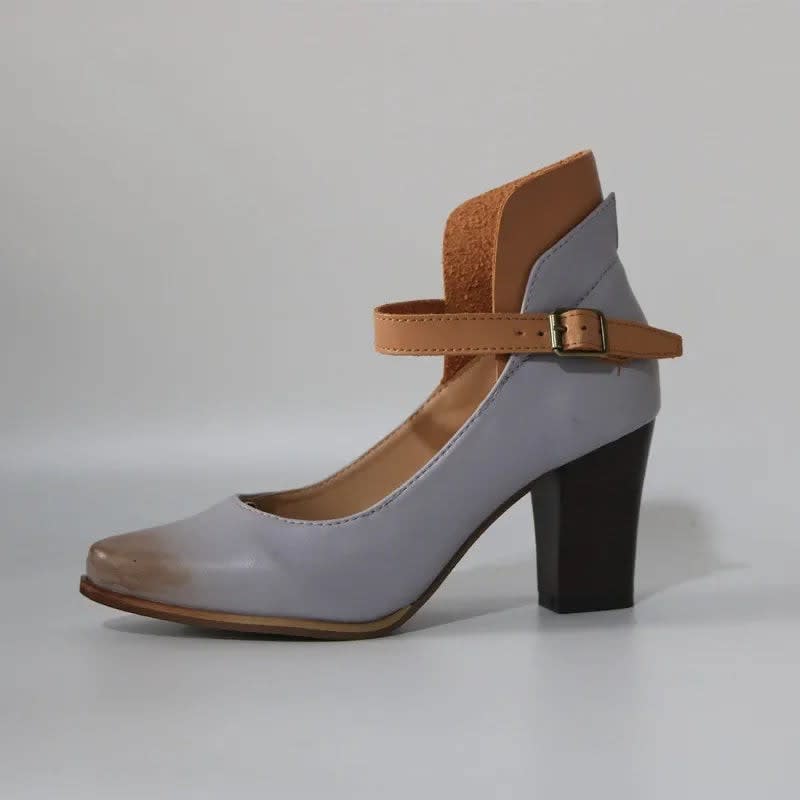 Katinka Two Tone Ankle Strap Pumps_8
