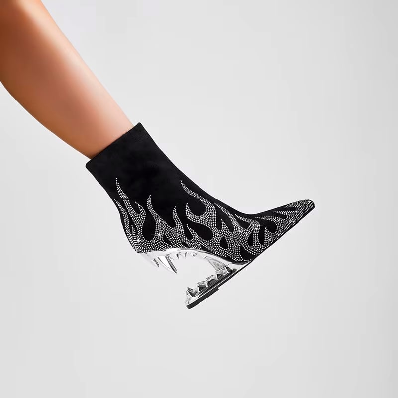 Jolanda Sculpted Heel Pointed Toe Ankle Boots_23
