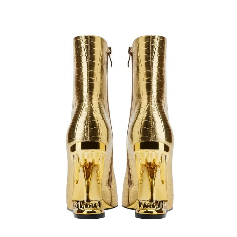 Jolanda Sculpted Heel Pointed Toe Ankle Boots_8