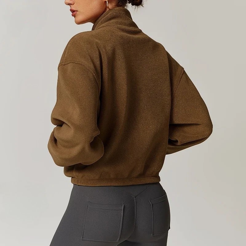 Marley Cropped Zip Up Fleece Jacket_11