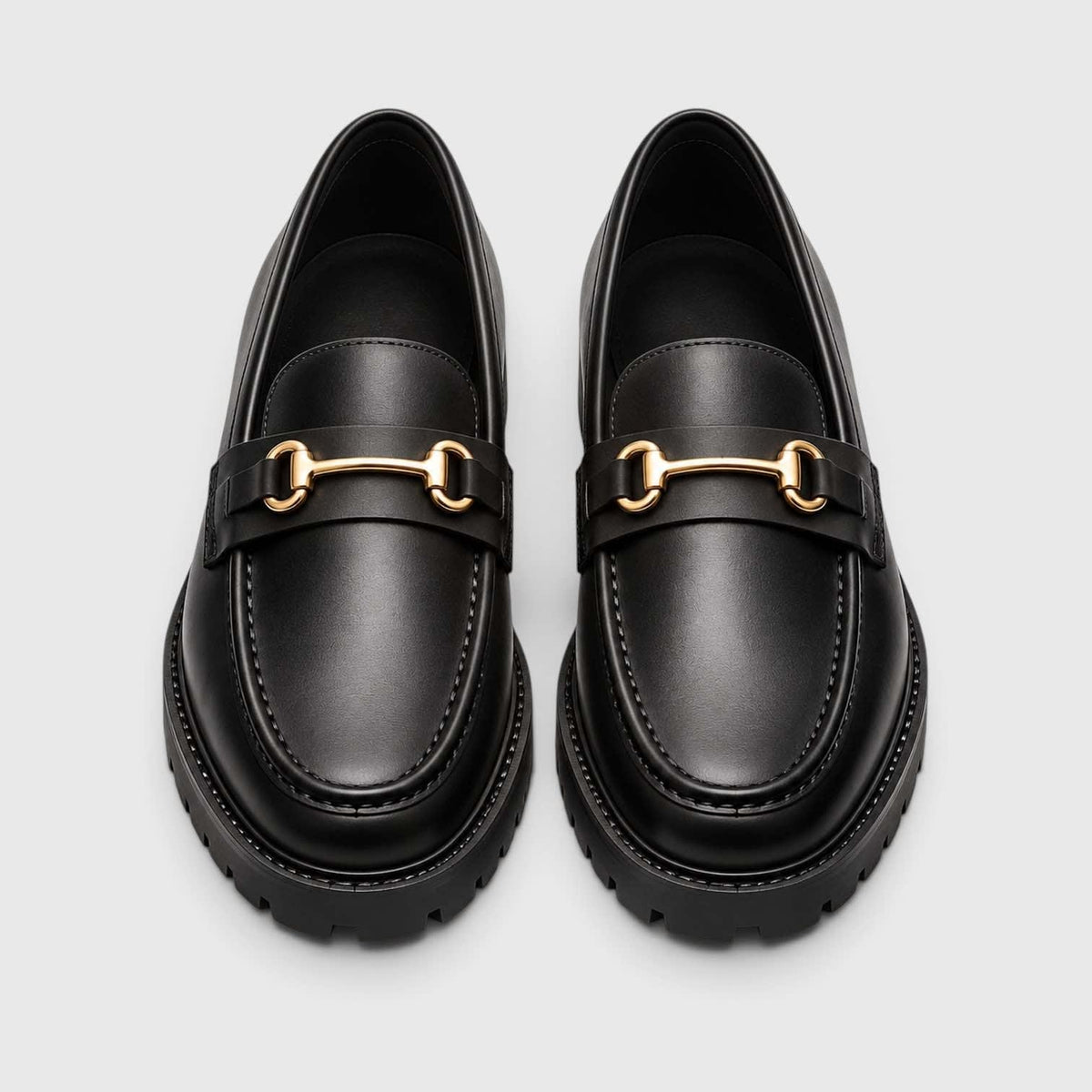 Wyatt Leather Lug Sole Bit Loafers_3