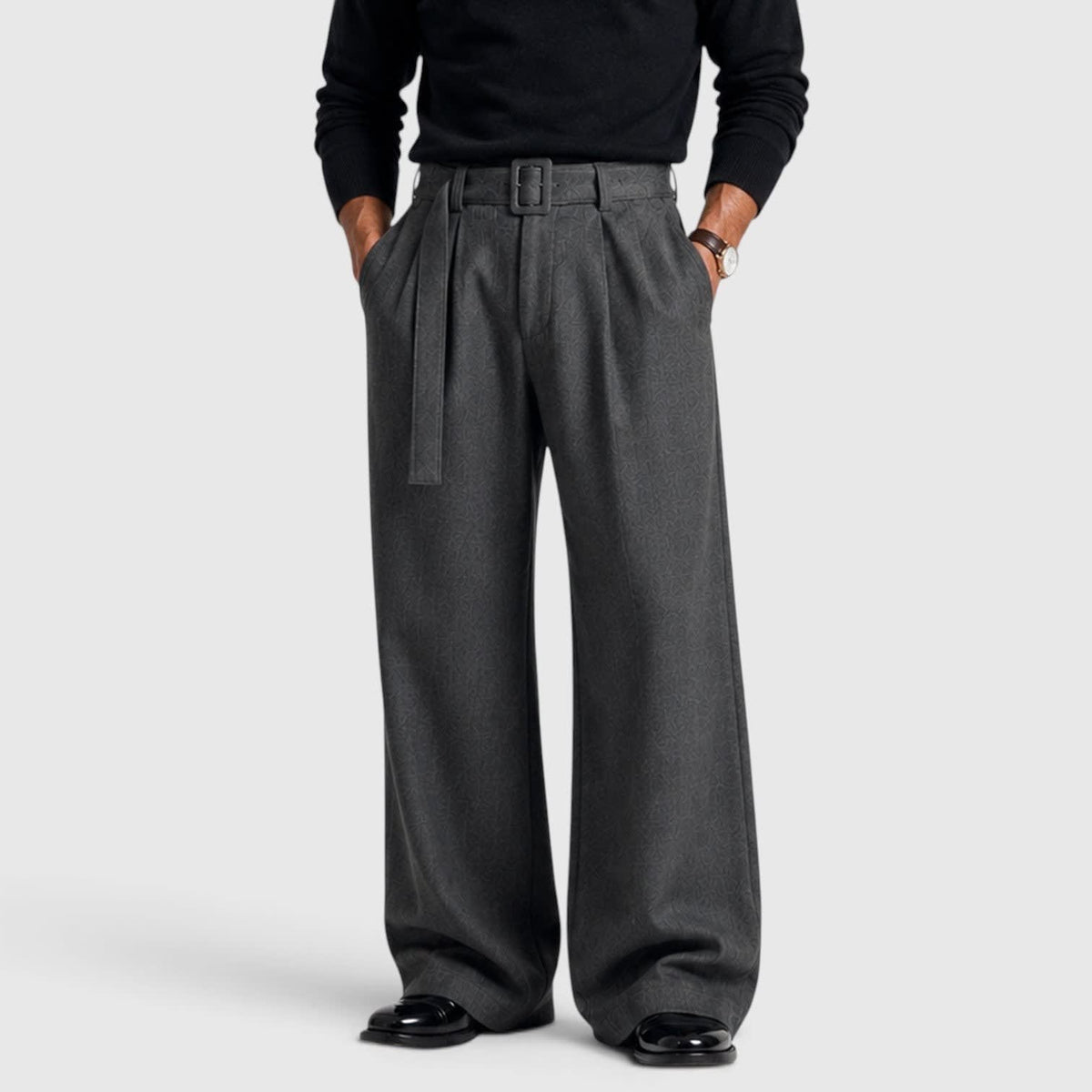 Sergio Belted Wide Leg Trousers_8