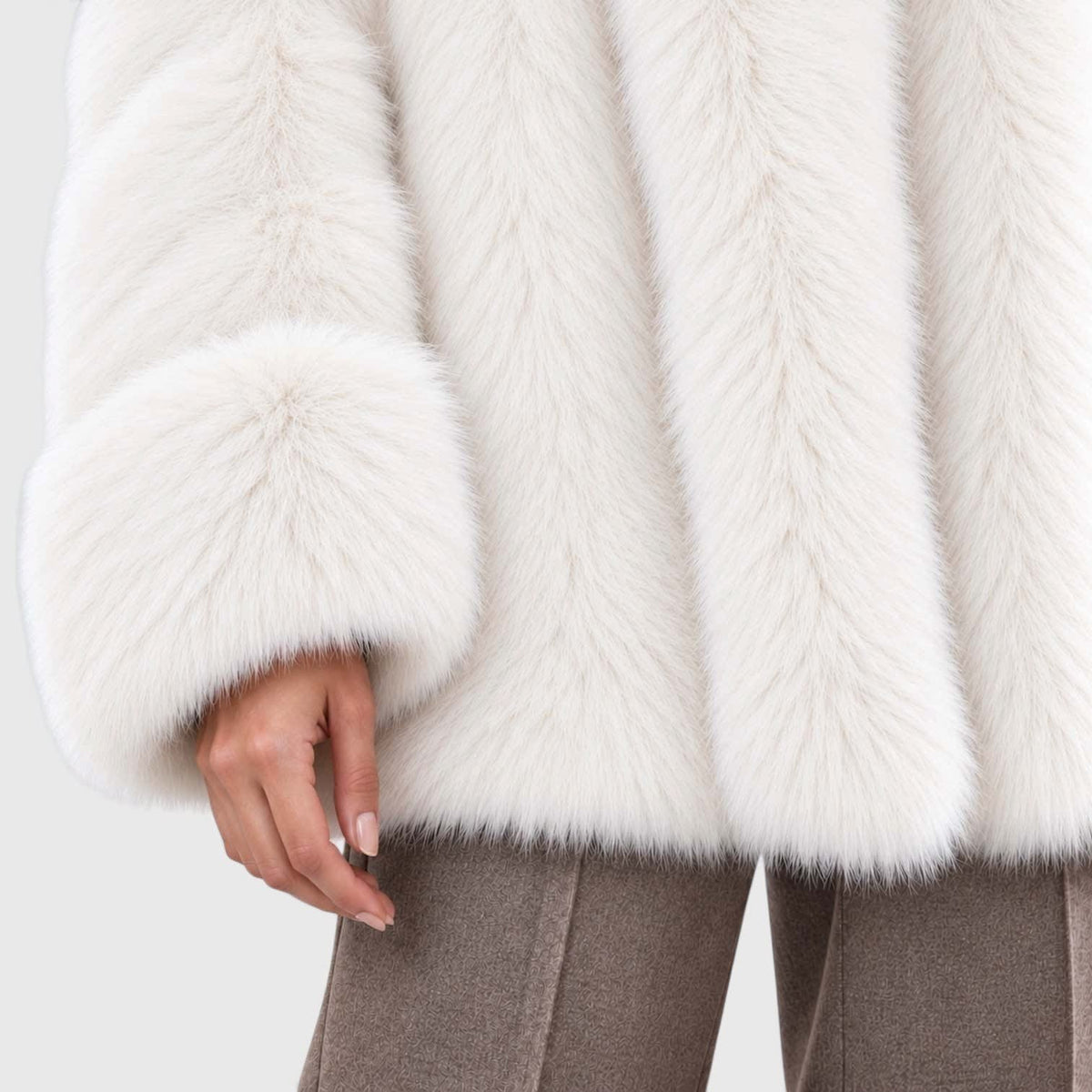Angelina Plush Faux Fur Short Coat_18