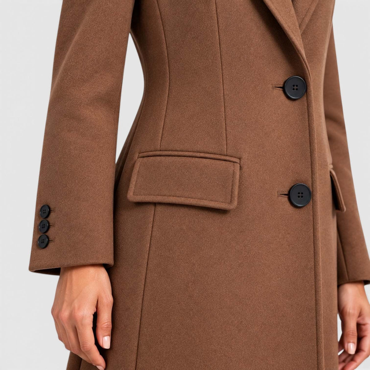 Katrina Long Tailored Wool Blend Coat_8