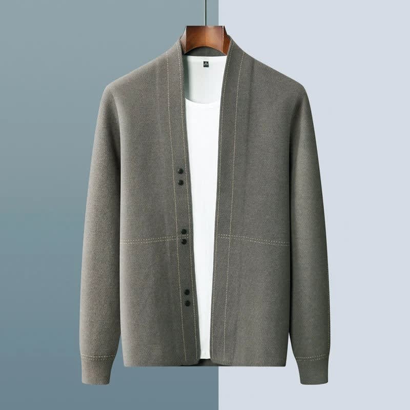 Carter Contrast Stitch Cashmere Blend Cardigan_1