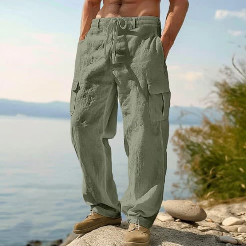 Evan Relaxed Fit Drawstring Cargo Pants_1