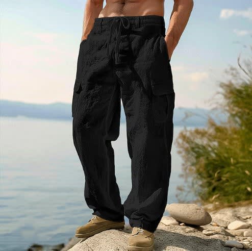 Evan Relaxed Fit Drawstring Cargo Pants_4