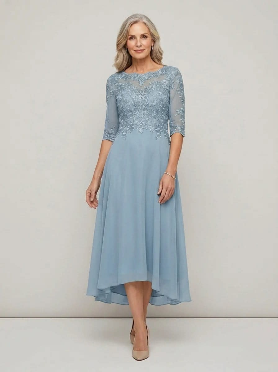 Mirabel Mother of the Bride Lace Wedding Guest Midi Dress_3