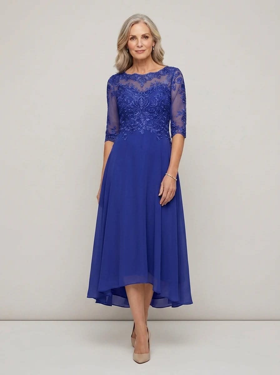 Mirabel Mother of the Bride Lace Wedding Guest Midi Dress_4