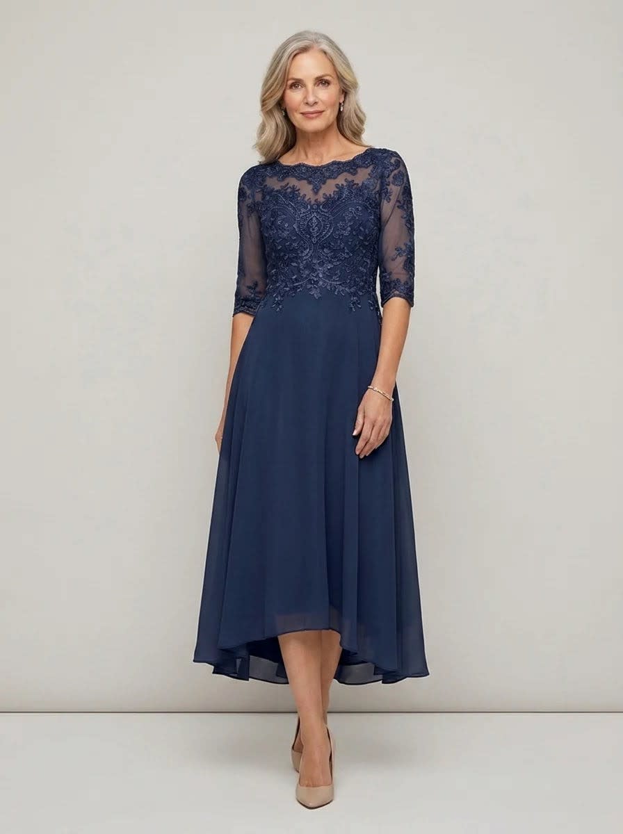 Mirabel Mother of the Bride Lace Wedding Guest Midi Dress_6