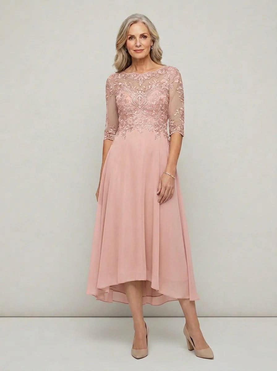 Mirabel Mother of the Bride Lace Wedding Guest Midi Dress_9