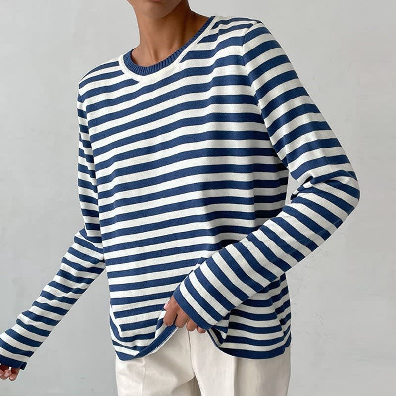 Hermine Striped Crew Neck Sweater_1