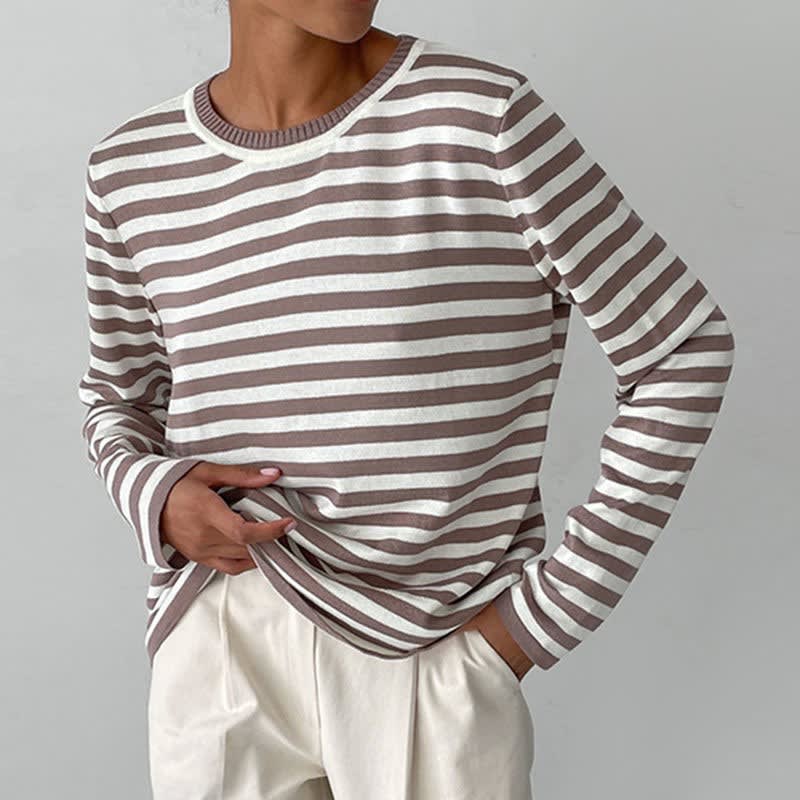 Hermine Striped Crew Neck Sweater_6