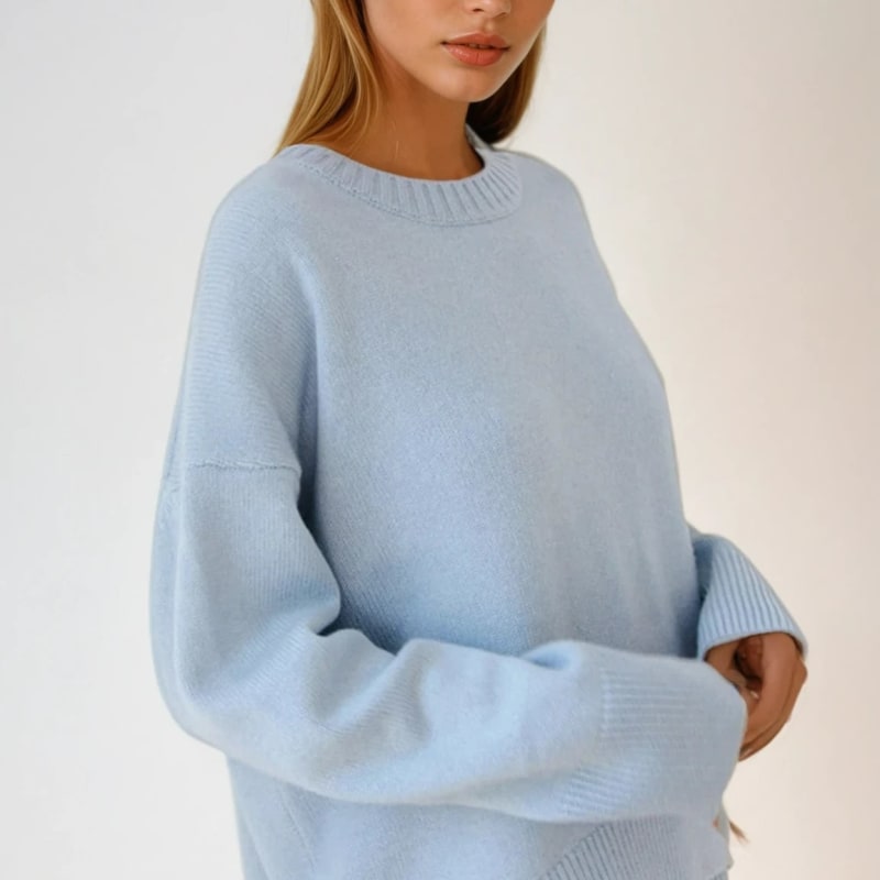 Justine Oversized Crewneck Knit Sweater_1