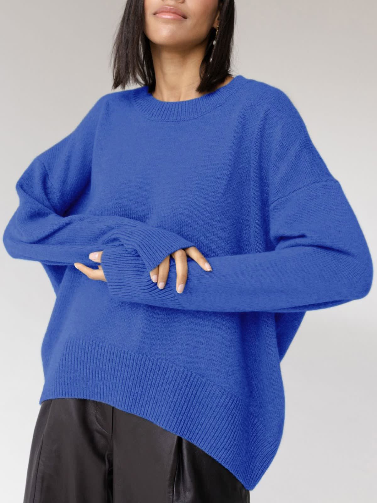 Justine Oversized Crewneck Knit Sweater_12