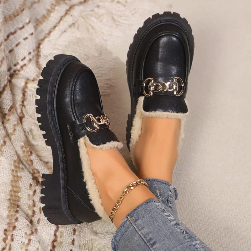 Marcia Fleece Lined Platform Loafers_1