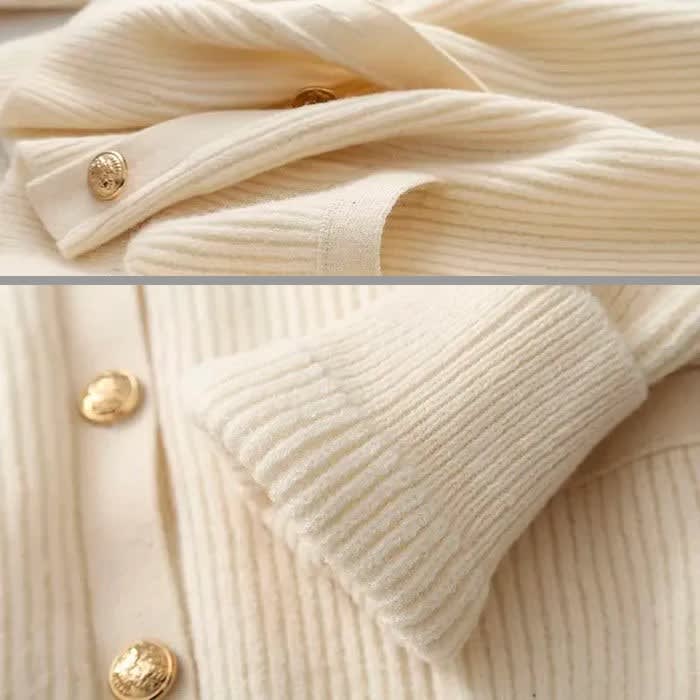 Peronne Ribbed Button Front Cardigan_3