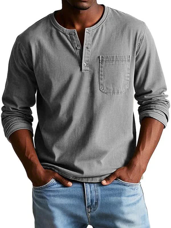 Tristan Long Sleeve Henley Shirt_4