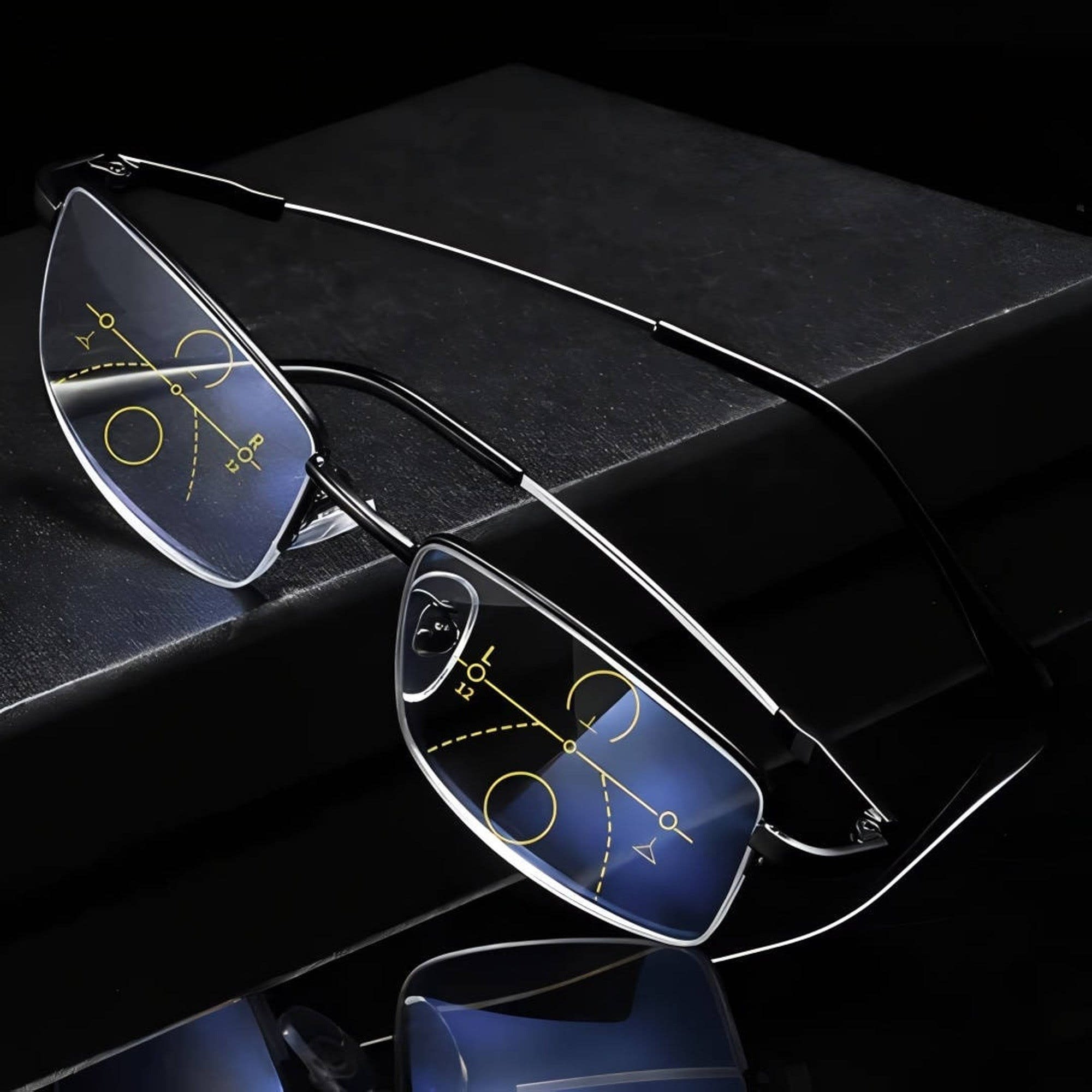 Raina Anti-Glare Half Rim Reading Glasses_3