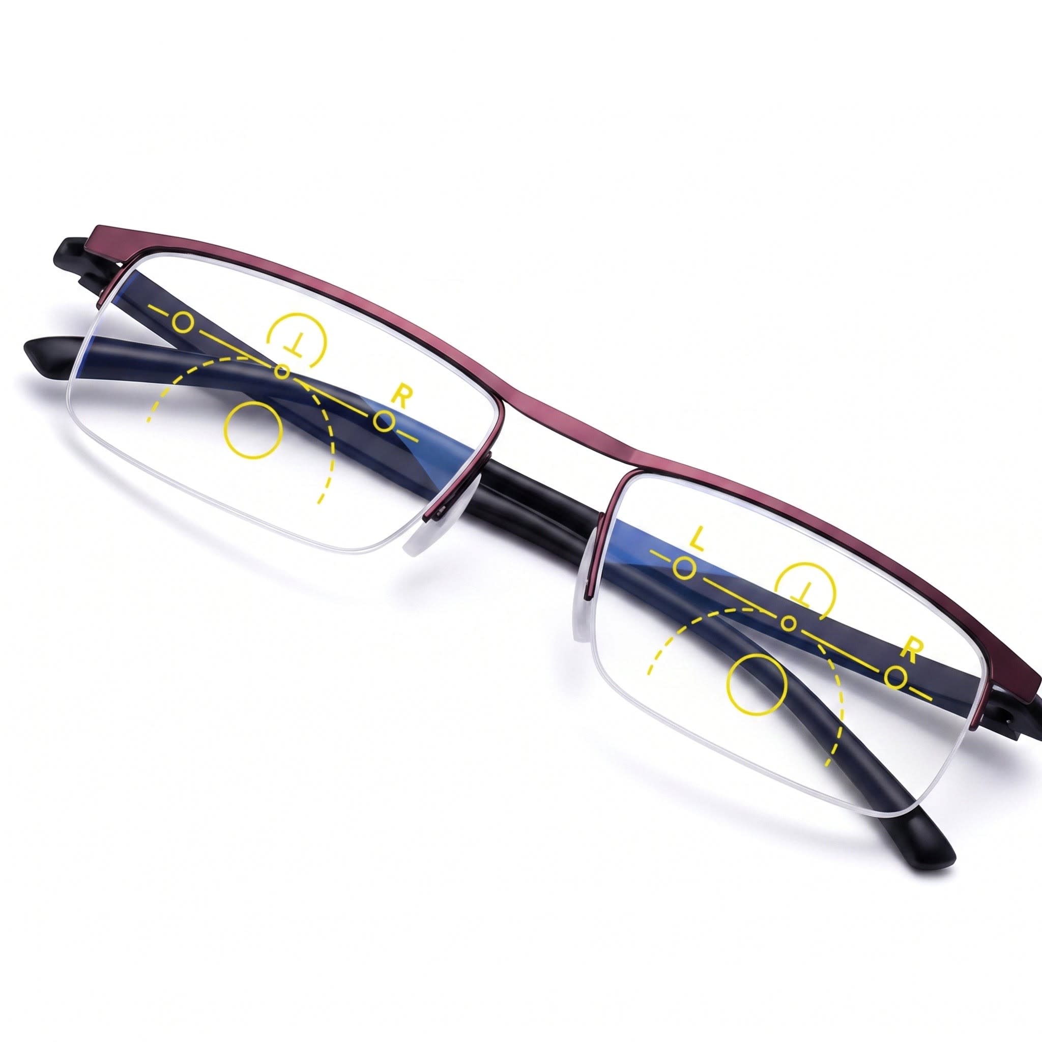 Raina Anti-Glare Half Rim Reading Glasses_5