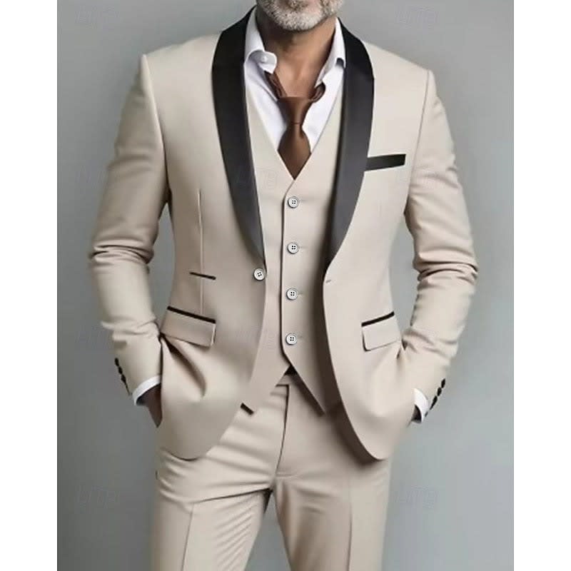Marcus Shawl Lapel Three Piece Tuxedo Suit_11