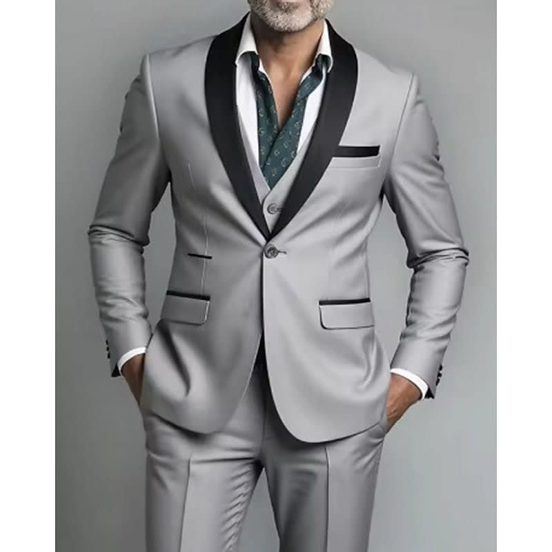 Marcus Shawl Lapel Three Piece Tuxedo Suit_3