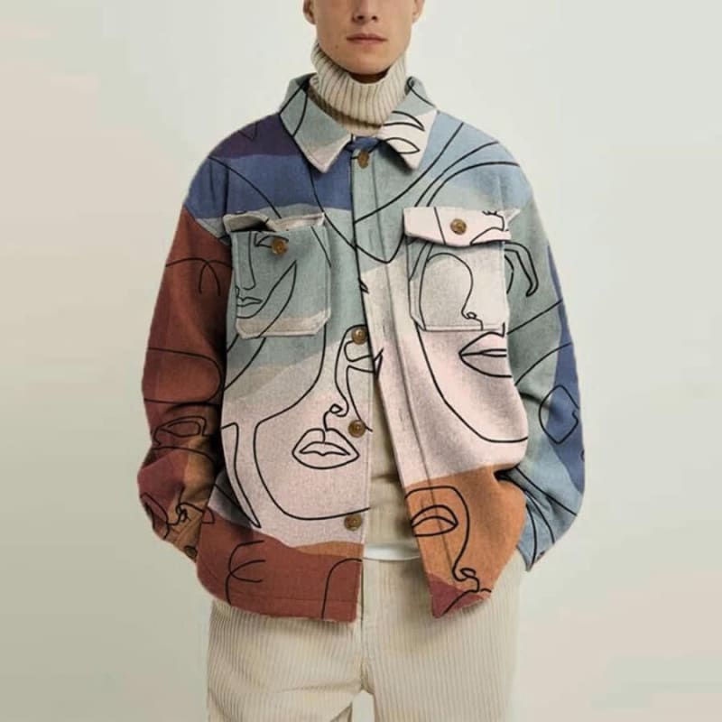 Sterling Abstract Print Shirt Jacket_1