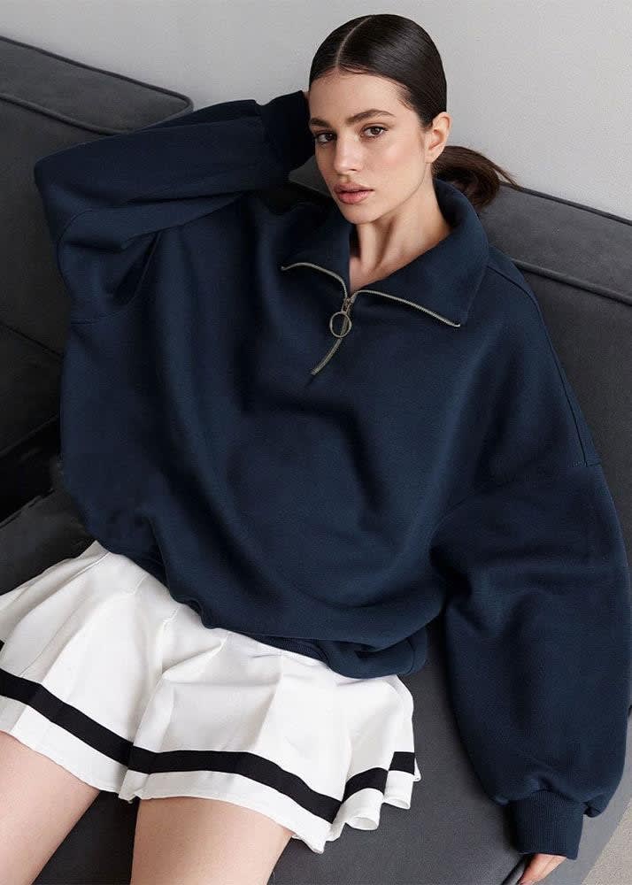 Sigrid Oversized Half Zip Sweatshirt_5
