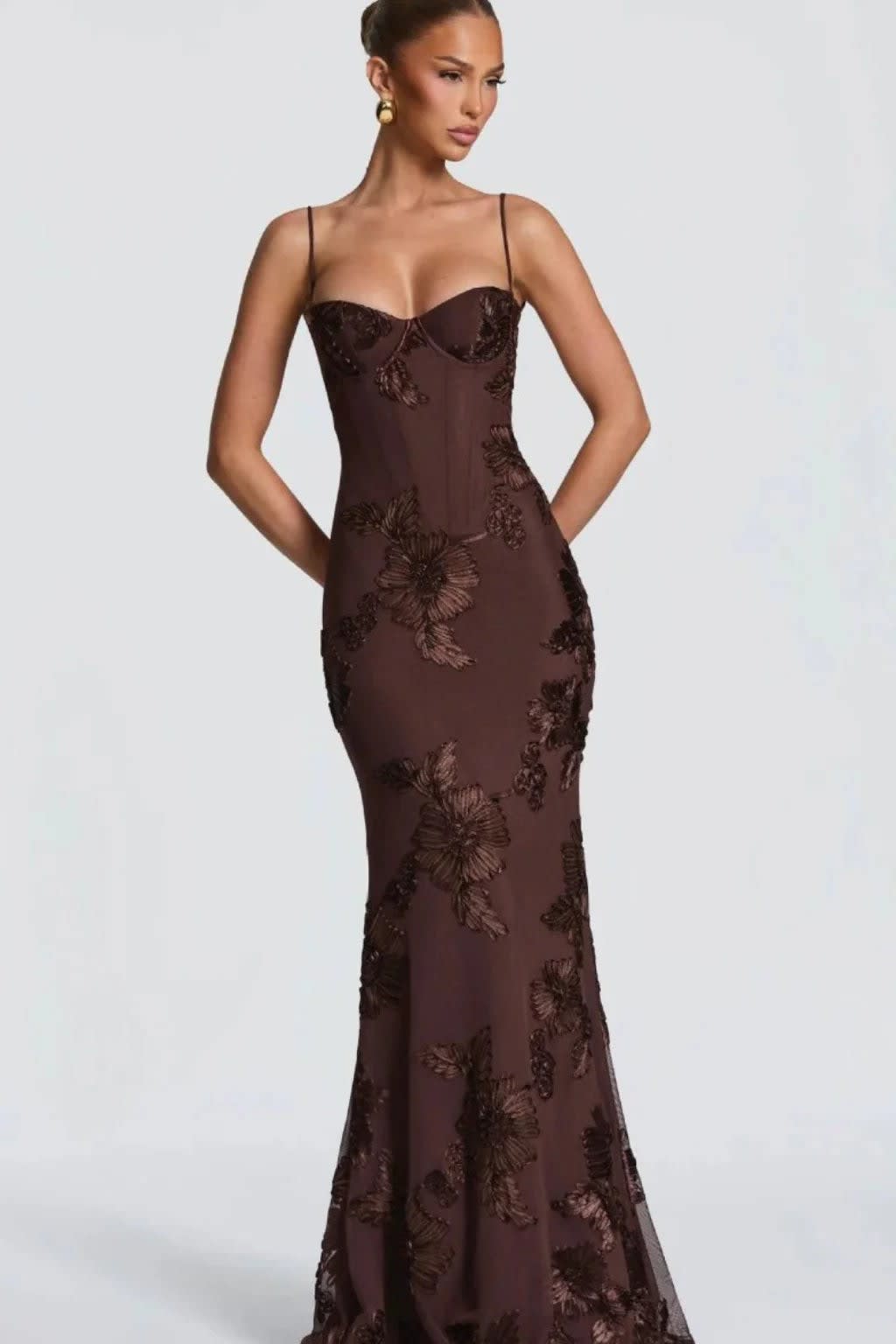 Octavia Embroidered Corset Wedding Guest Maxi Dress_11