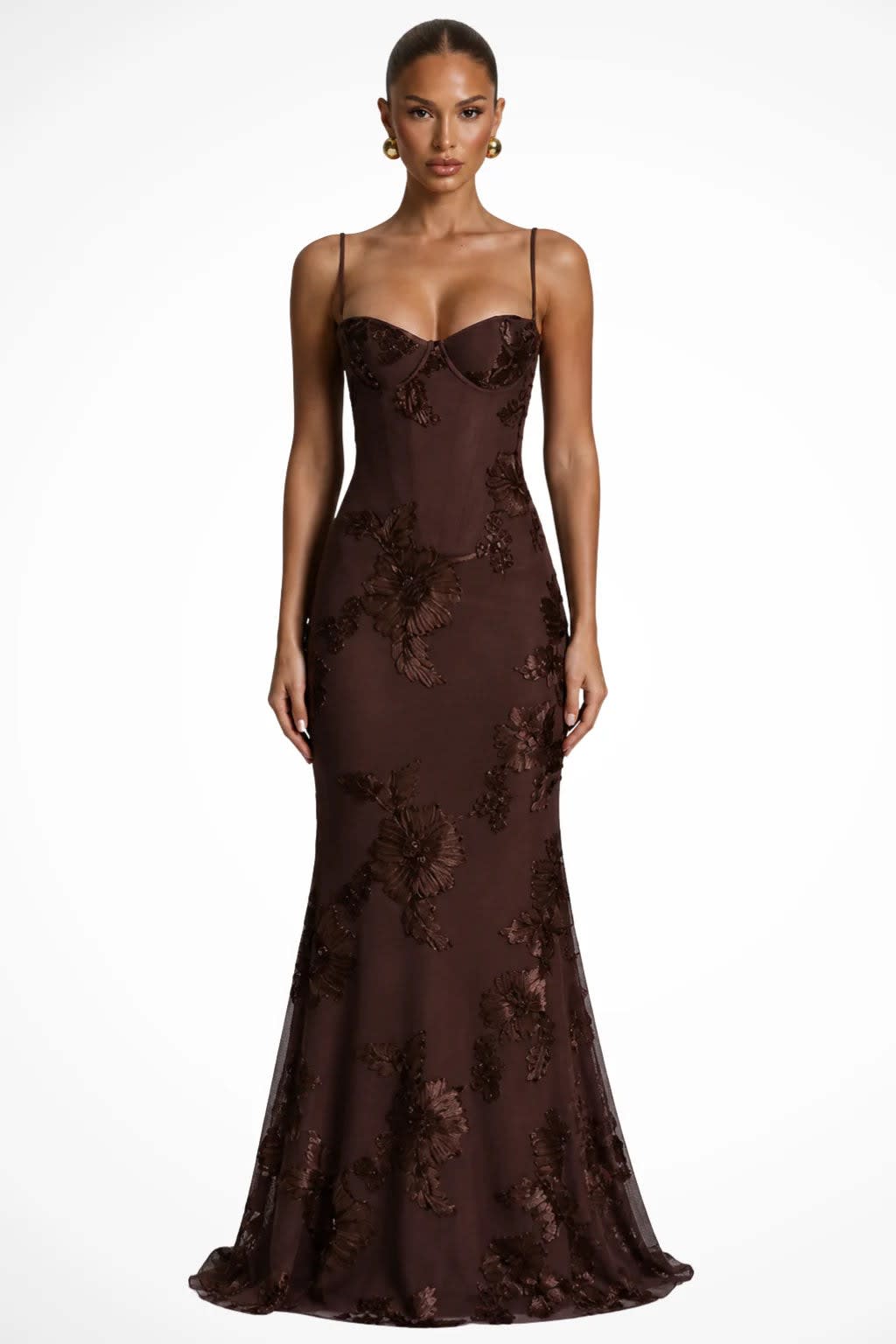 Octavia Embroidered Corset Wedding Guest Maxi Dress_9