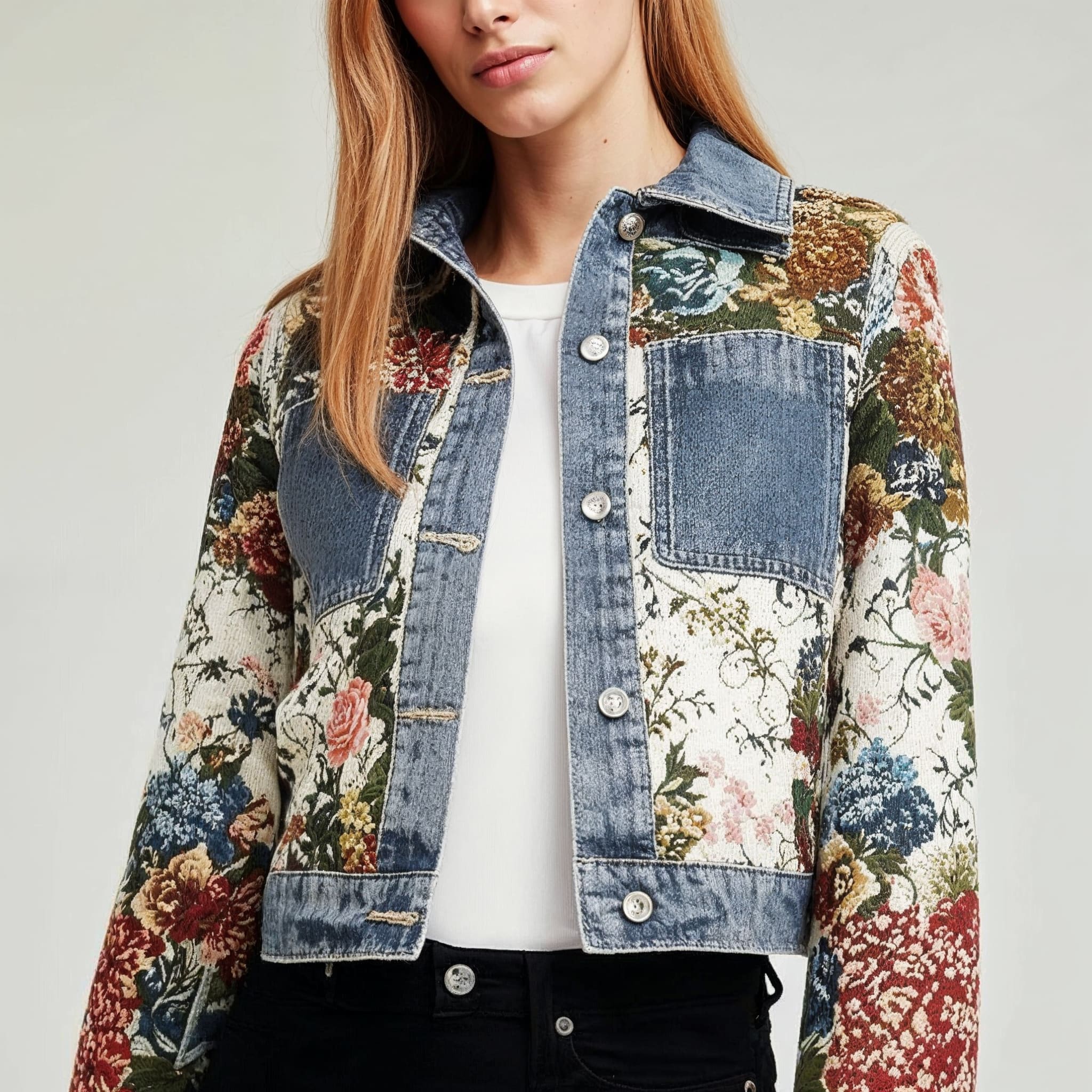 Amira Floral Patchwork Denim Jacket_2