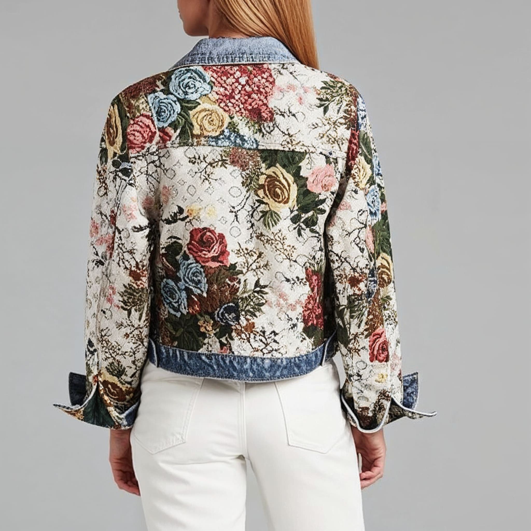Amira Floral Patchwork Denim Jacket_4