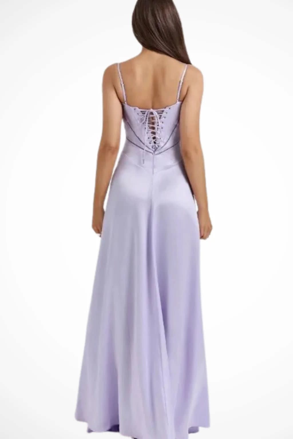 Larissa Square Neck Lace-Up Back Wedding Guest Maxi Dress_11