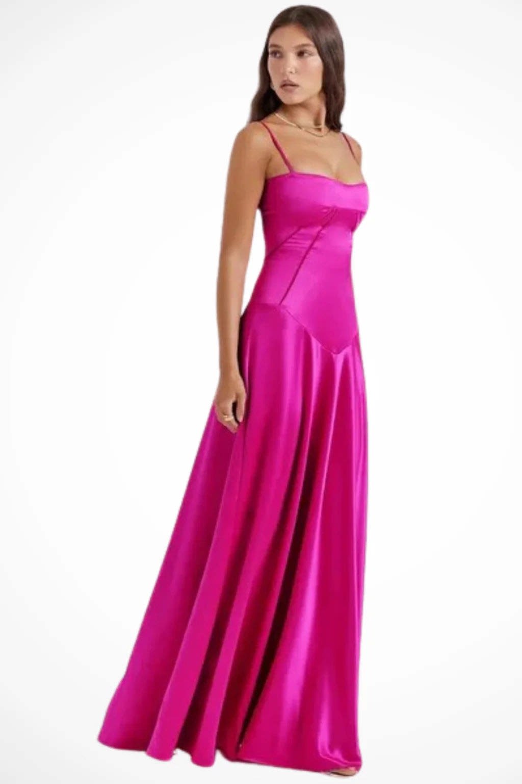Larissa Square Neck Lace-Up Back Wedding Guest Maxi Dress_22