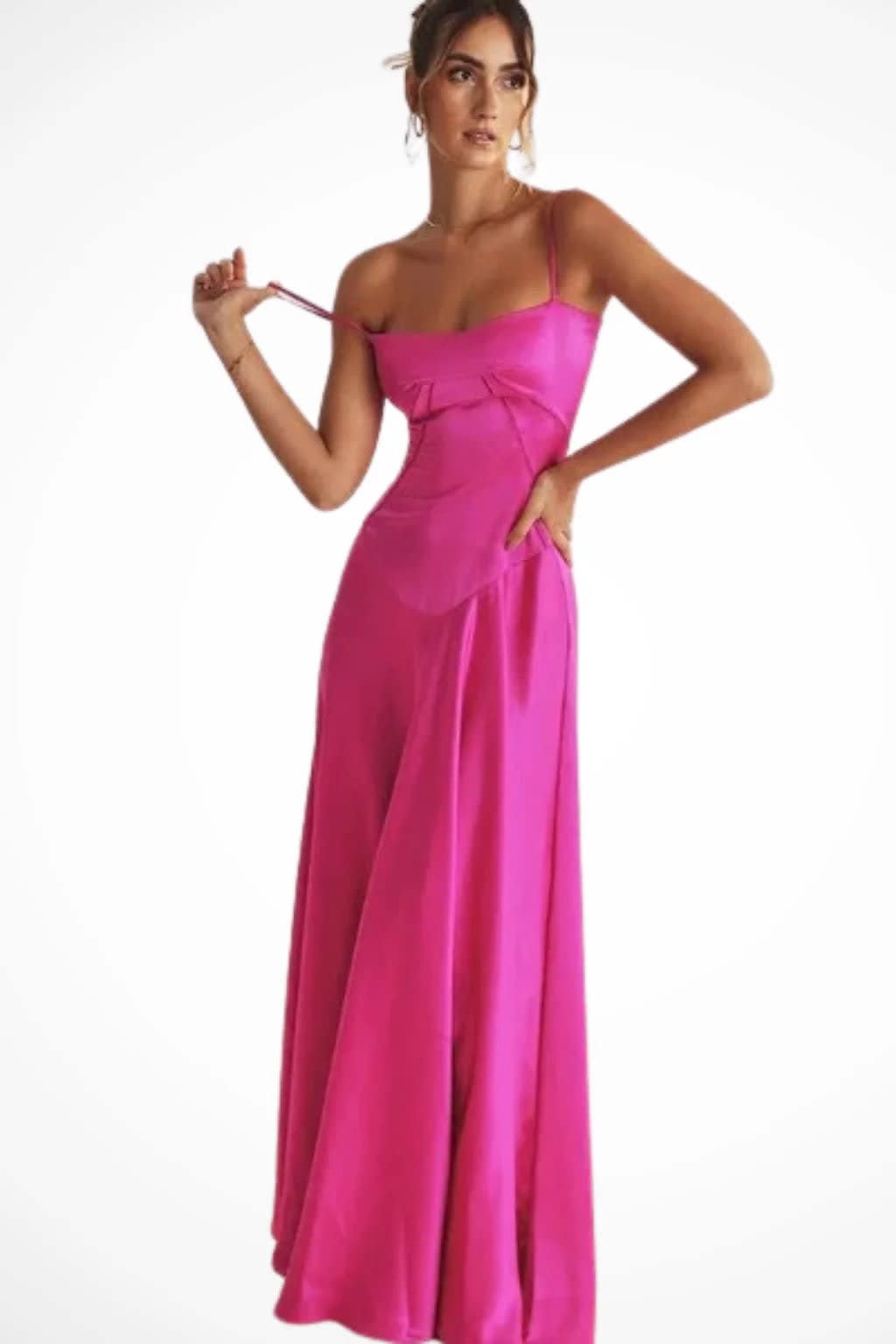 Larissa Square Neck Lace-Up Back Wedding Guest Maxi Dress_25