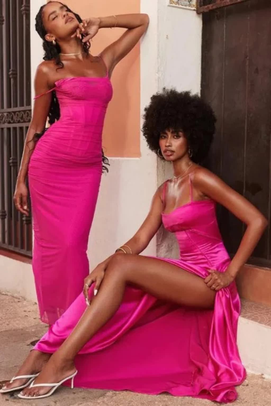 Larissa Square Neck Lace-Up Back Wedding Guest Maxi Dress_31