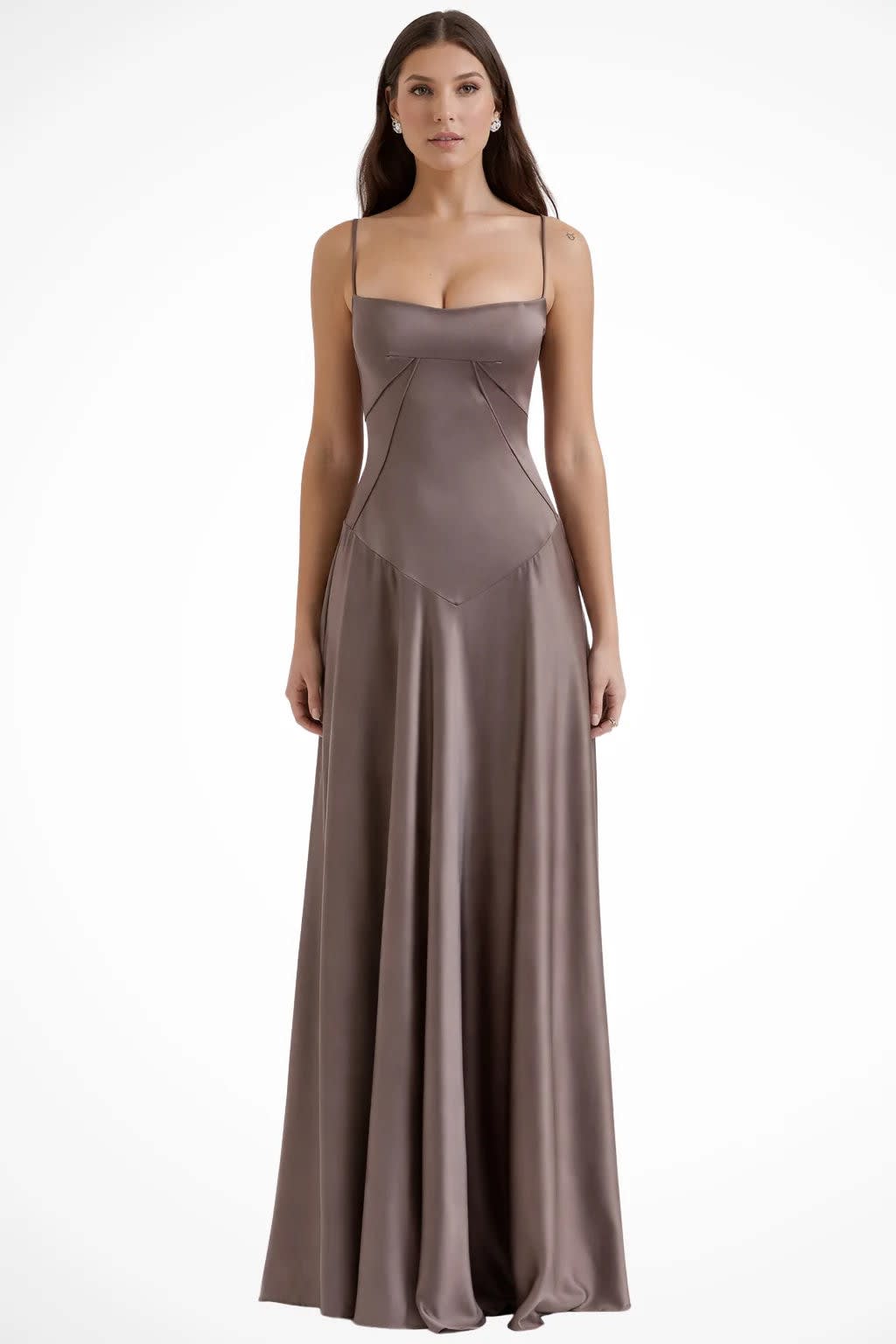 Larissa Square Neck Lace-Up Back Wedding Guest Maxi Dress_36