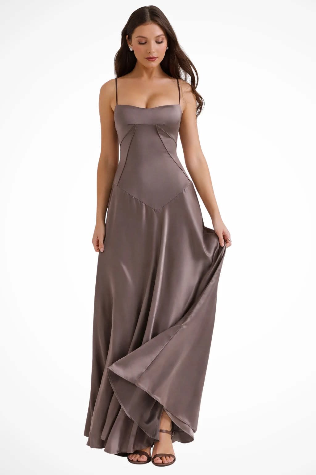 Larissa Square Neck Lace-Up Back Wedding Guest Maxi Dress_38