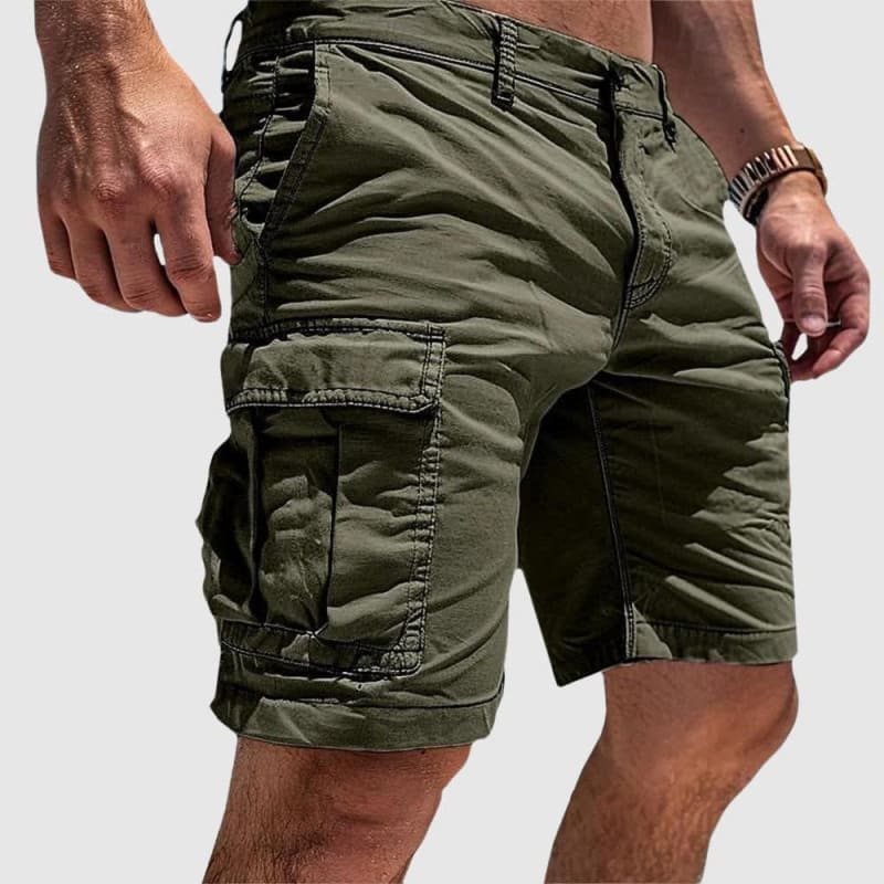Malcolm Washed Cotton Cargo Shorts_1