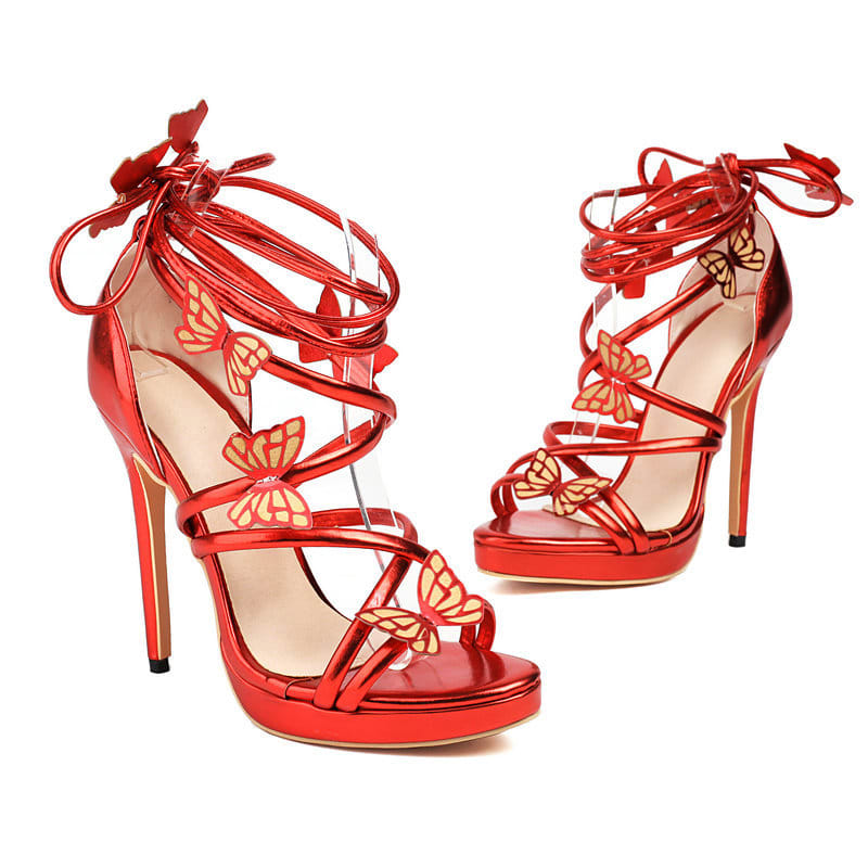 Lorenza Butterfly Lace Up Platform Heels_3