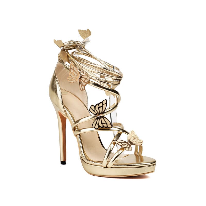 Lorenza Butterfly Lace Up Platform Heels_8