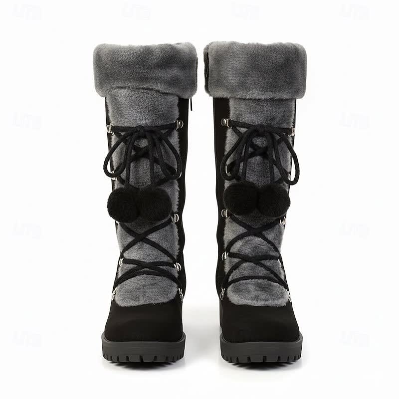 Abigail Faux Fur Lace-Up Winter Boots_6