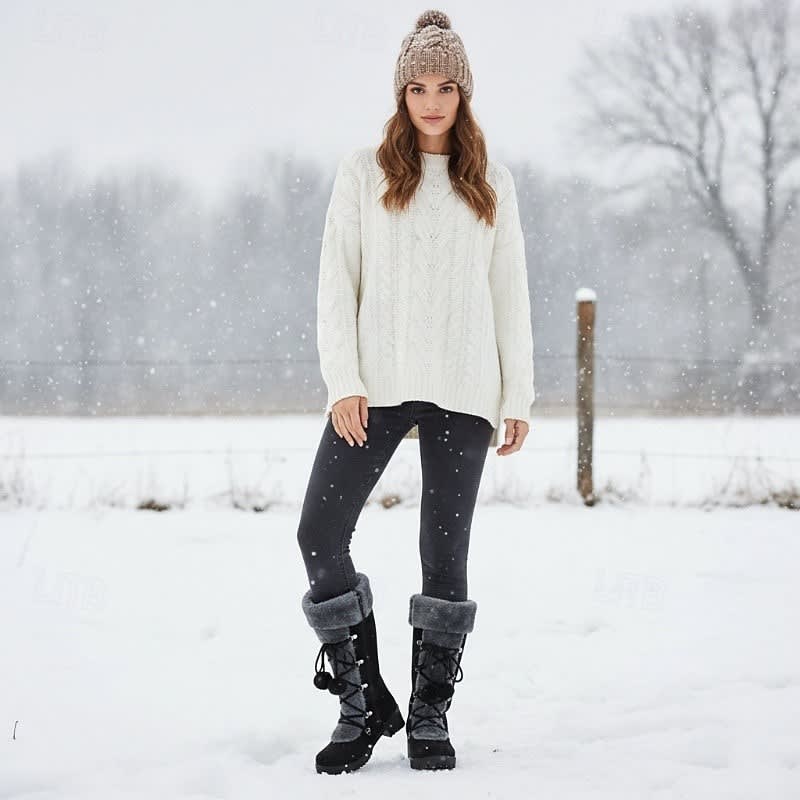 Abigail Faux Fur Lace-Up Winter Boots_7