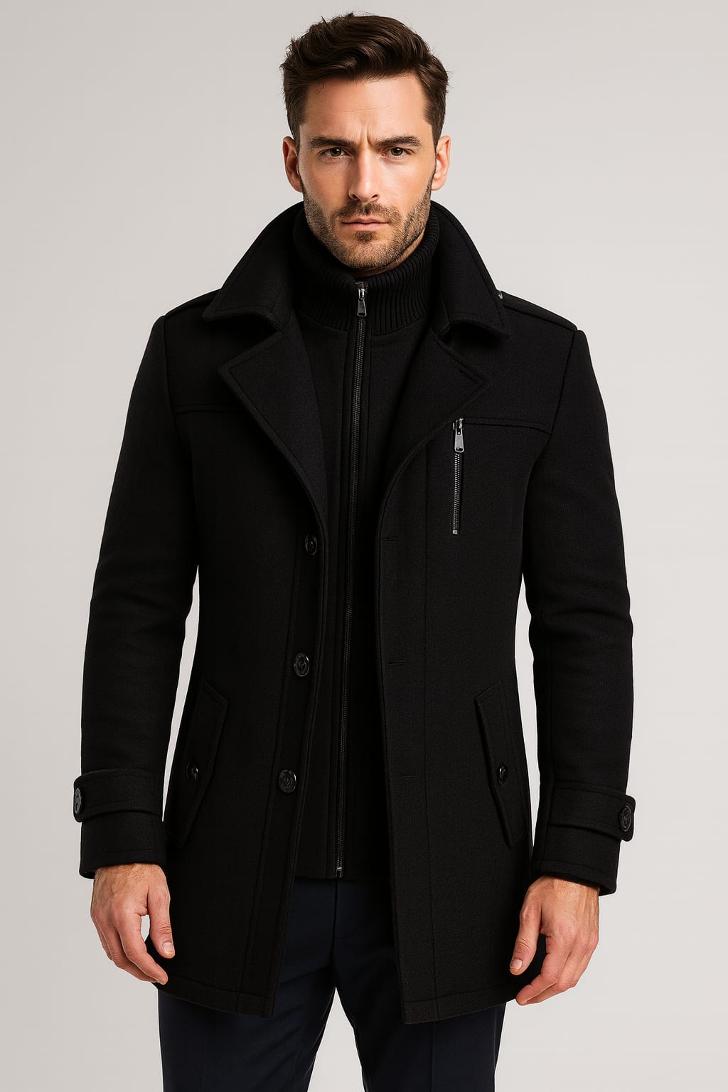 Isaac Wool Blend Short Coat_9