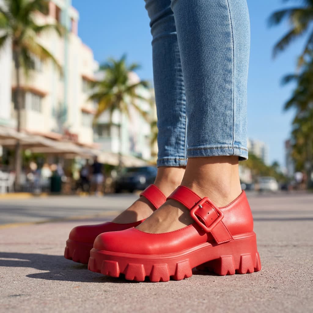 Avalon Chunky Platform Mary Jane Flats_3