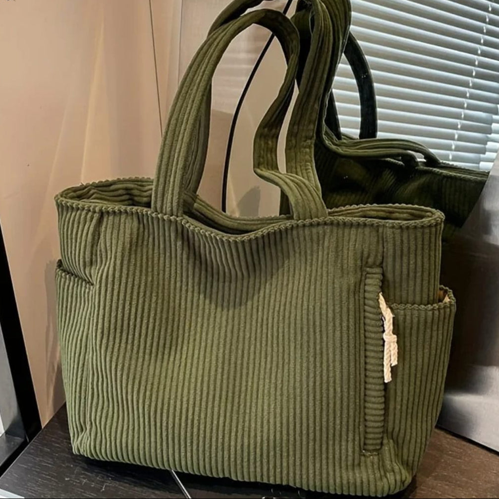 Tara Corduroy Oversized Tote Bag