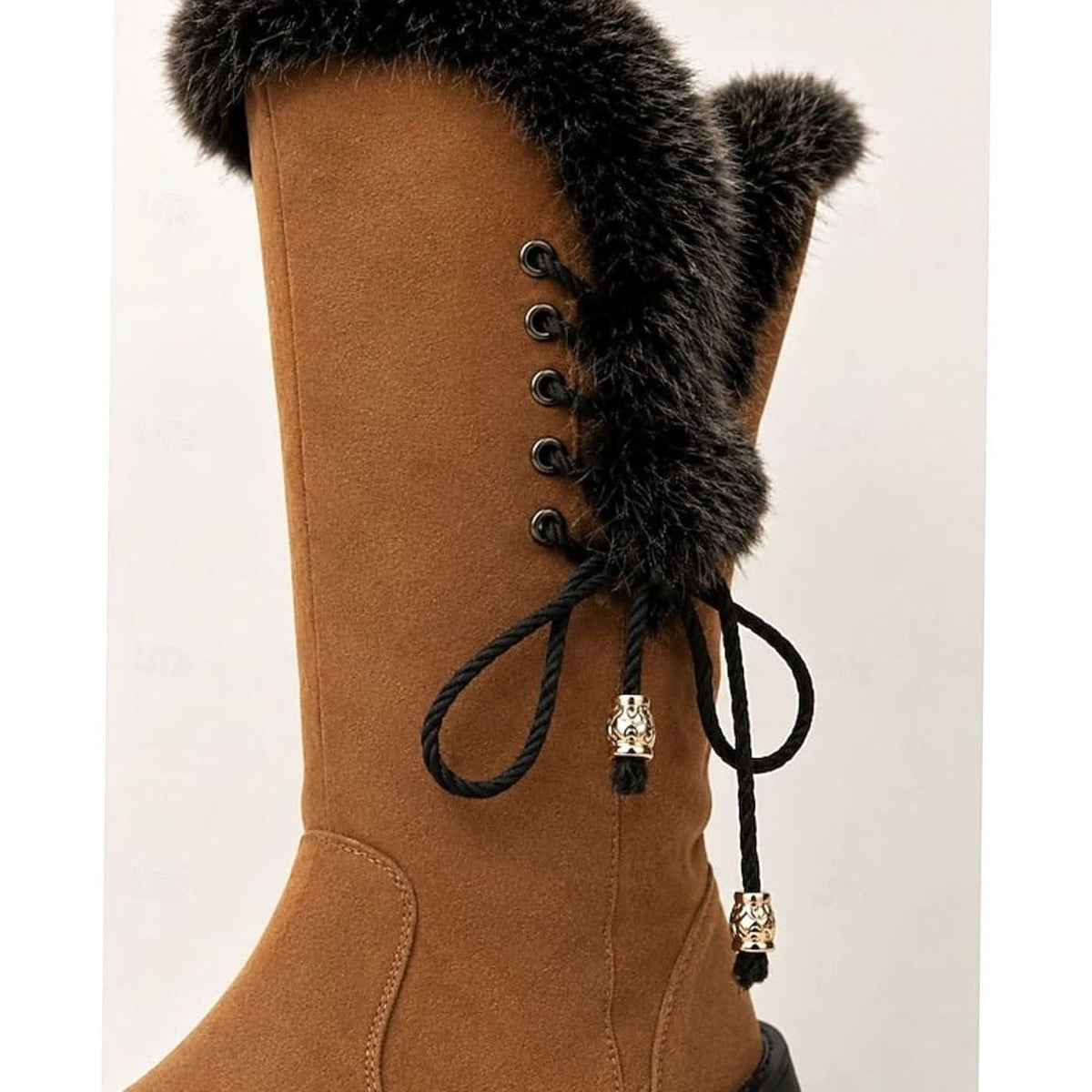 Ellie Plush Lined Fur Trim Snow Boots_11