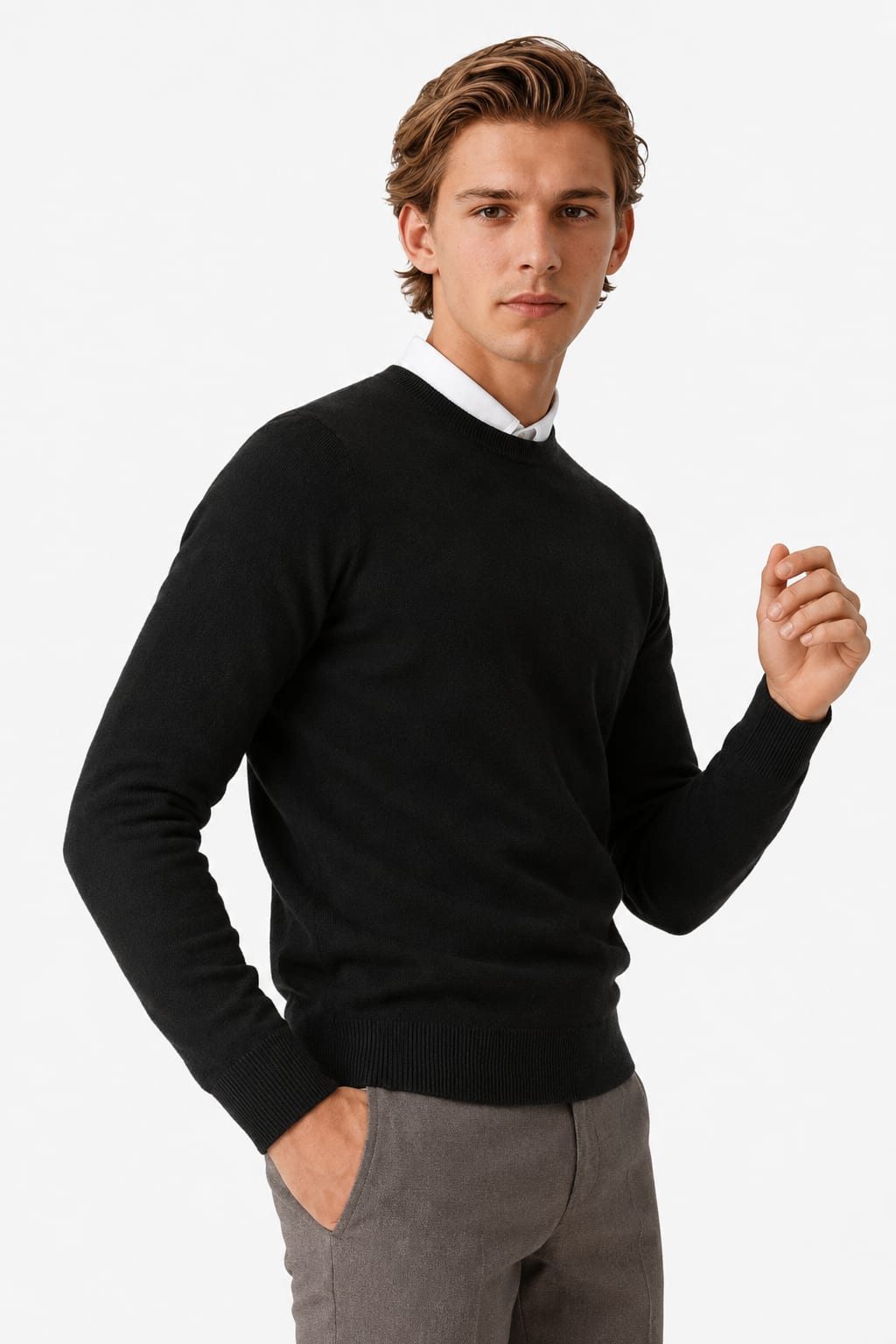 Trevor Fine Knit Crew Neck Sweater_3